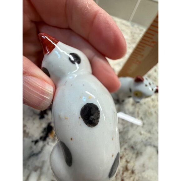 VTG MCM  1950s Japan Dalmation Dog S&P Shakers Yellow Eyes Ceramic kitschy Read - Picture 7 of 12